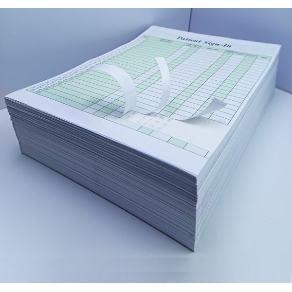 HIPAA-Compliant 3 Part Carbonless  Patient Sign-in Form with Peel-off Labels