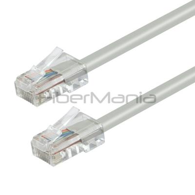 CAT.5E Non-booted Ethernet Patch Cable Grey with 24AWG Stranded Conductor