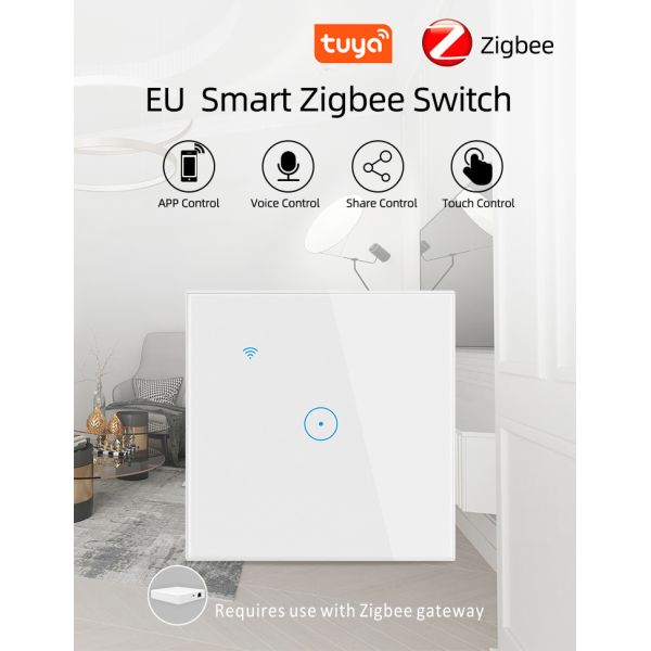 Шатии переключателя 86×86mm IFTTT ZigBee переключатель умной одиночной умный