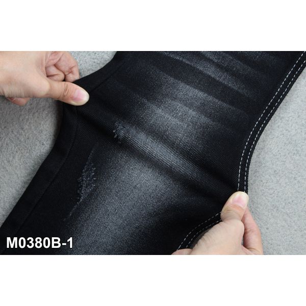 11.7 OZ Black Color Cotton Spandex Men Jeans Denim Fabrics Manufacturing and Selling