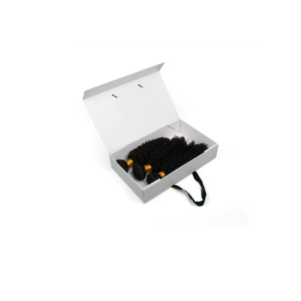CMYK Printing Embossing 600gsm Hair Extension Packaging Boxes