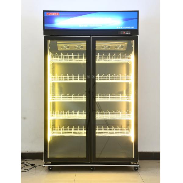 Glass Door Beverage Display Cooler Functional Wine Drinks Display Chiller