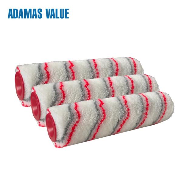 House Painting Paint Roller Brush Acrylic White With Red And Grey Stripe
