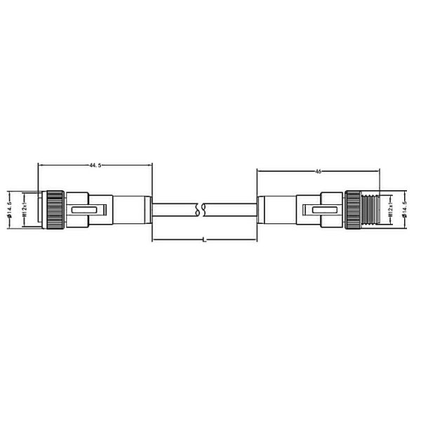 IP67 IP68 Waterproof Connector Female Male M12 A Code Straight and 90 bend Molding Cable