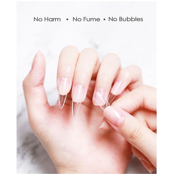 Mejorar su juego de uñas con 85G de capacidad de la punta de gel de pegamento X de las uñas de extensión de consejos Kit de cubierta completa y logotipo privado de gel de uñas Kit