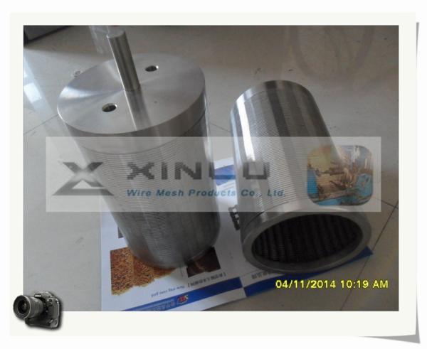 3,3 x do entalhe de aço inoxidável do fio 0.7mm da cunha de 6.5mm o filtro cilíndrico personalizou