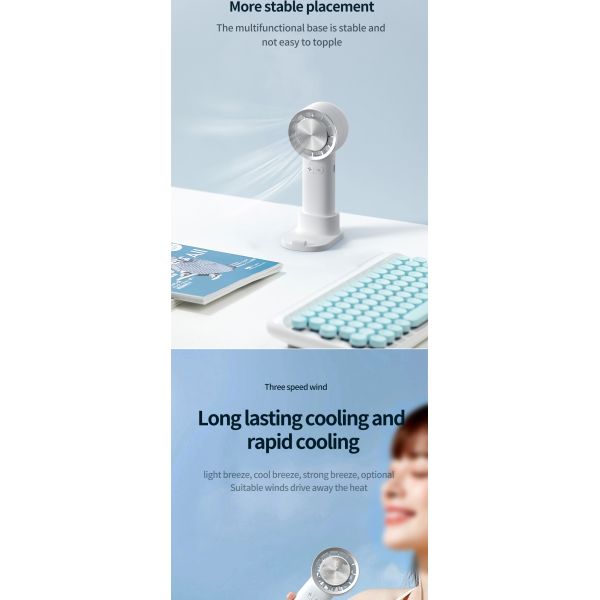 Handheld Electric Mini Portable Fan USB Rechargeable Fan With High Speed Spray Function