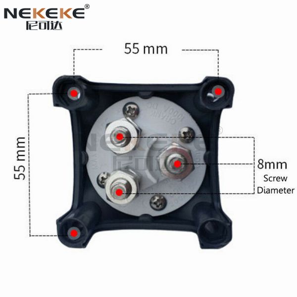 ABS Plastic 200A 12V-48V Isolator Switch Waterproof For Marine RV Battery Systems