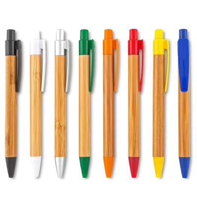 Creative Bamboo Wooden Ball Pen Multiple Colors Eco-friendly Advertising Ballpoint Pen