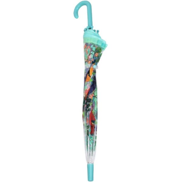 Japan Style Waterproof Kids Umbrella Full Printing Fiberglass Frame Hook Handle