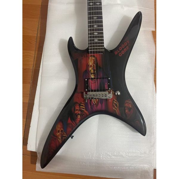 Custom B.C Rich Solid Printed Pattern Hydrographics Transfer Printing Rare Electric Guitar