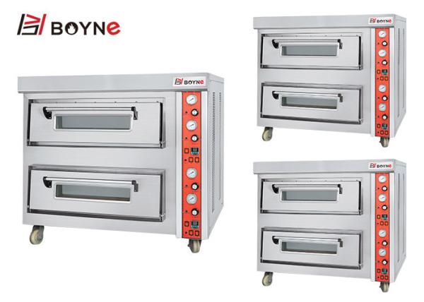 Da pizza de aço inoxidável do gás do forno 220v da plataforma da dupla camada equipamento de cozimento