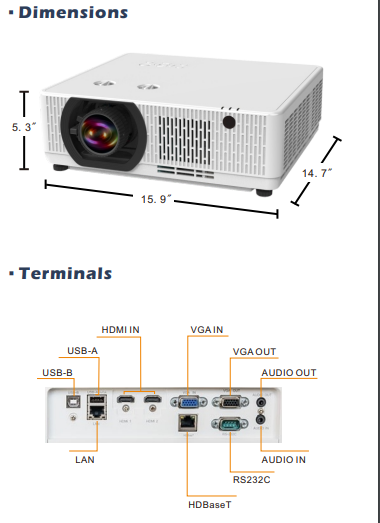 SMX MX-VL820U WUXGA 3LCD Laser 8200 Lumens Home Theater Projector 4K For Engineering Commercial