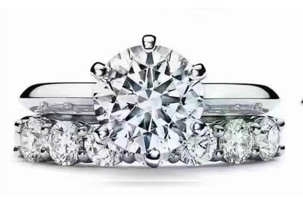 5mm Round Cut 18k White Gold Engagement Ring Setting with 8pcs Diamonds ODM