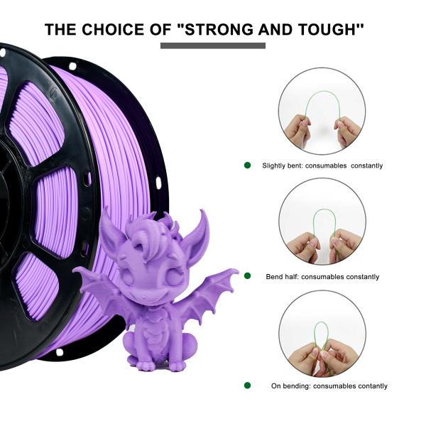 Matte Filament 3D Printing Filament Matte Lilac Purple  PLA+ Filament 1000g 3d Printer