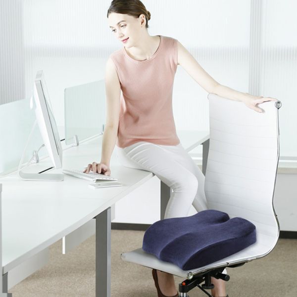 760g Core Weight Anti-Static Memory Foam Coccyx Support Seat Cushion for Pain Relief