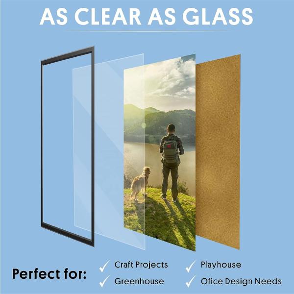 5*7 Inch Organic Glass Plate 10 Pieces Display Racks for Home or Office Decor