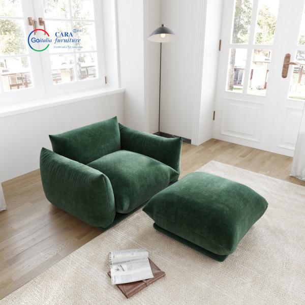 Popular Product One Seat Arm Sofa Removable Nordic Velvet Modern Single Sofa Chair