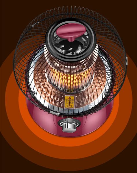 360 Degree Bird Cage Heater Desktop Household Silent Fast Heating Electric Fan Stove Electric Heater
