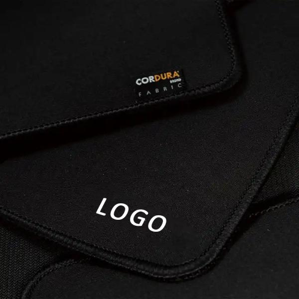800*300*4mm Custom Waterproof Cordura Fabric Mouse Pad with Woven Label Weaving Mark
