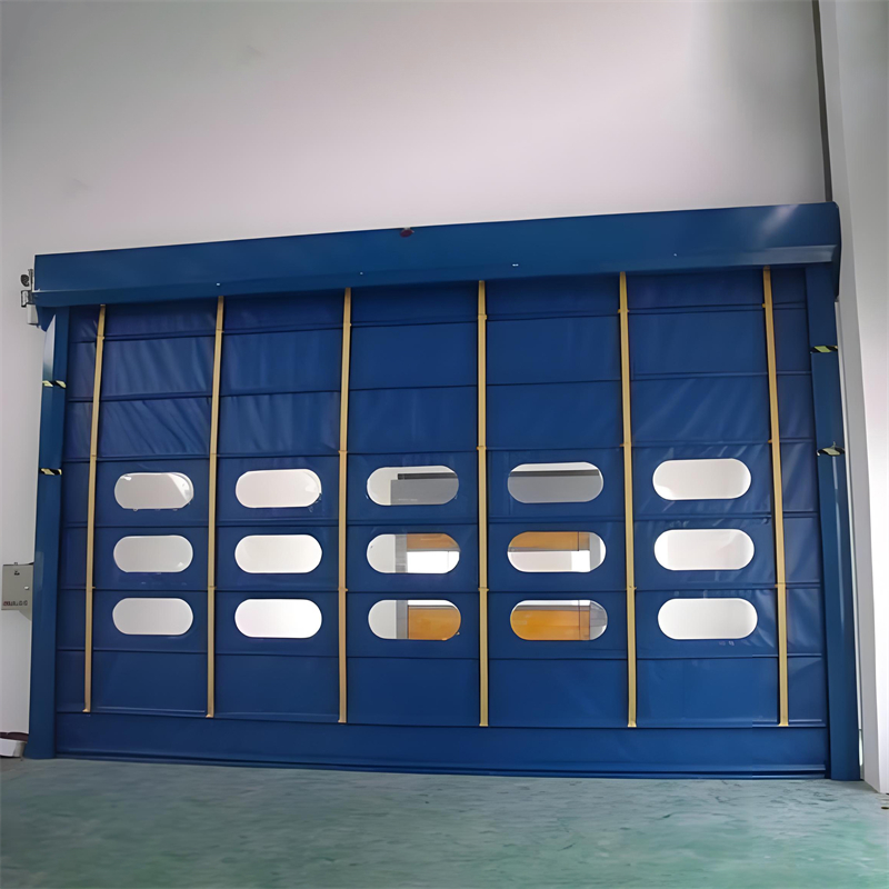 Class 6 Wind Resistance High Speed Folding Door Adjustable Speed 0.6-1.2m/s PVC Curtain 0.8-1.2mm Operations