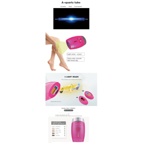 Handheld Laser Hair Removal Device , Permanent Hair Removal Machine For Home Use
