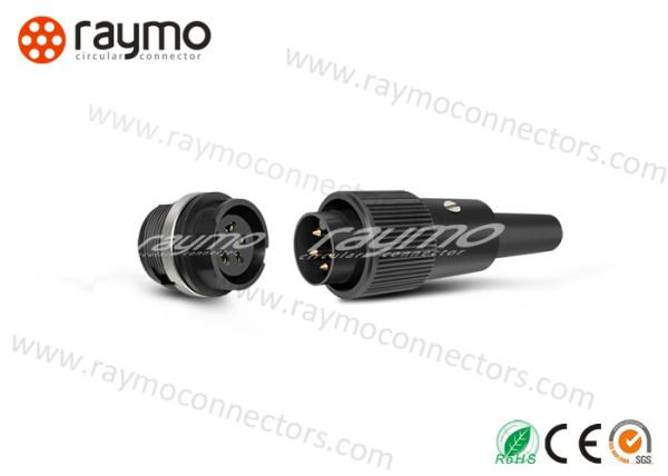 Fixed Socket Threaded Electrical Connector , Panel Mount Connector Bayonet Locking System