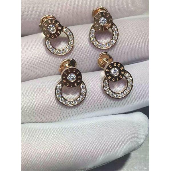 Luxury jewe factory earrings gold diamond  18k gold  white gold yellow gold rose gold diamond earrings