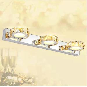 Banheiro claro Crystal Mirror Lamp conduzido de aço inoxidável 46 x 5cm