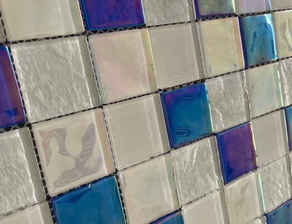 Electroplated Glass Mosaic Tiles 300x300mm for Swimming Pools