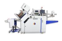 Máquina de plegado de folletos farmacéuticos de 600 mm de ancho con inspección por cámara CCD