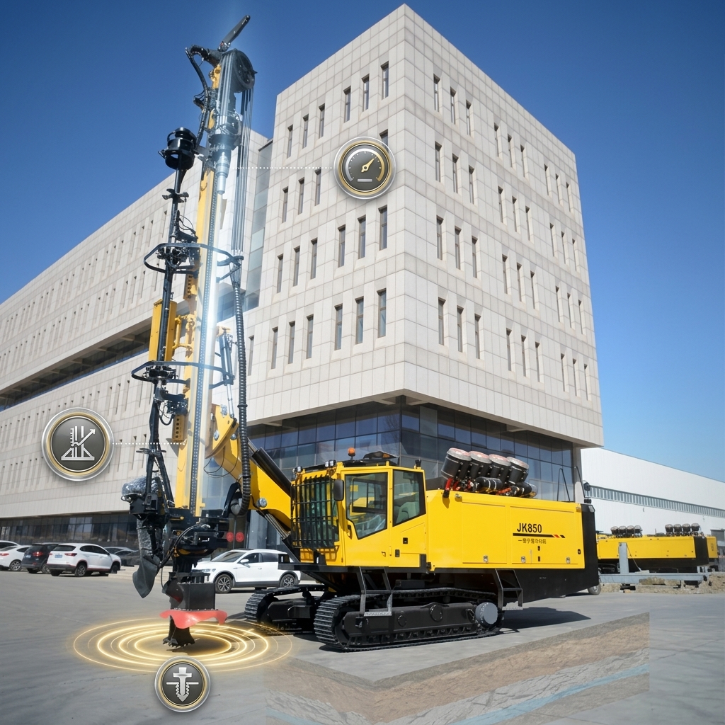 JK850 Deep Water Well Drilling Rig 850m Depth 47m Mast 80KN Hoist Rotary Table Drilling Machine