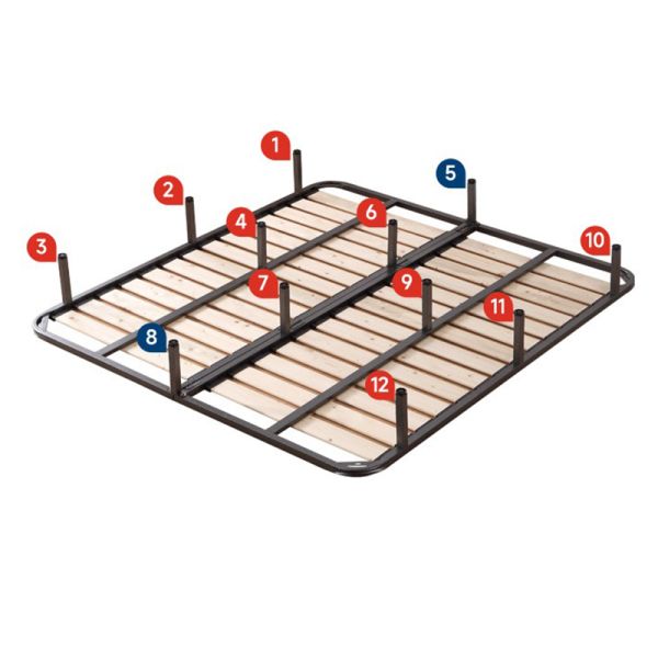 Foldable Metal Pine Wood Platform Bed Frame with Minimalist Design Tool Free Setup High Sturdy Steel No Box Spring Needed