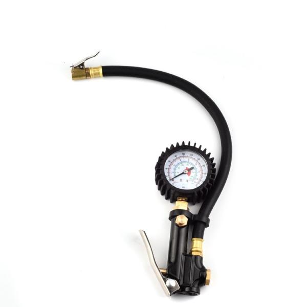 200 PSI Gun Air Chuck Gauge Inflator Hose Pressure Gauge Mechanical Bottom Mount