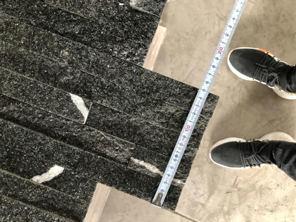 Lighting Black 1-1.5cm Thin Cultured Granite Stone Veneer Panels