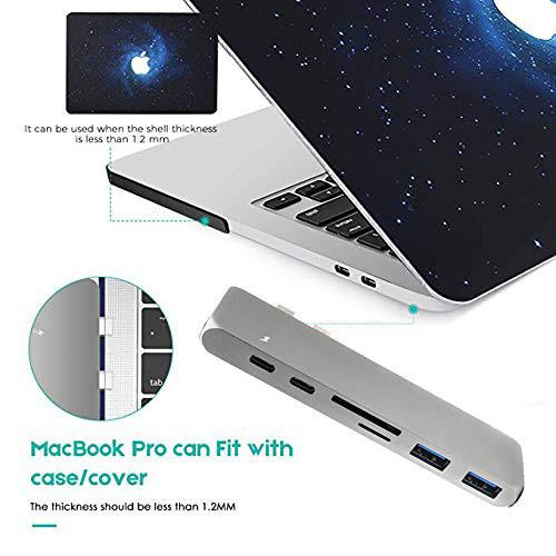 Best Type-C Duo Adapter 50Gbps MacBook Pro 2018 2017 2016 13 15,USB-C 100W Power Delivery,USBC 5Gbps Data,4K 