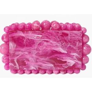 Lucite Luxury Acrylic Box Handbag Clutch Women Bridal Purse Party Prom Glitter