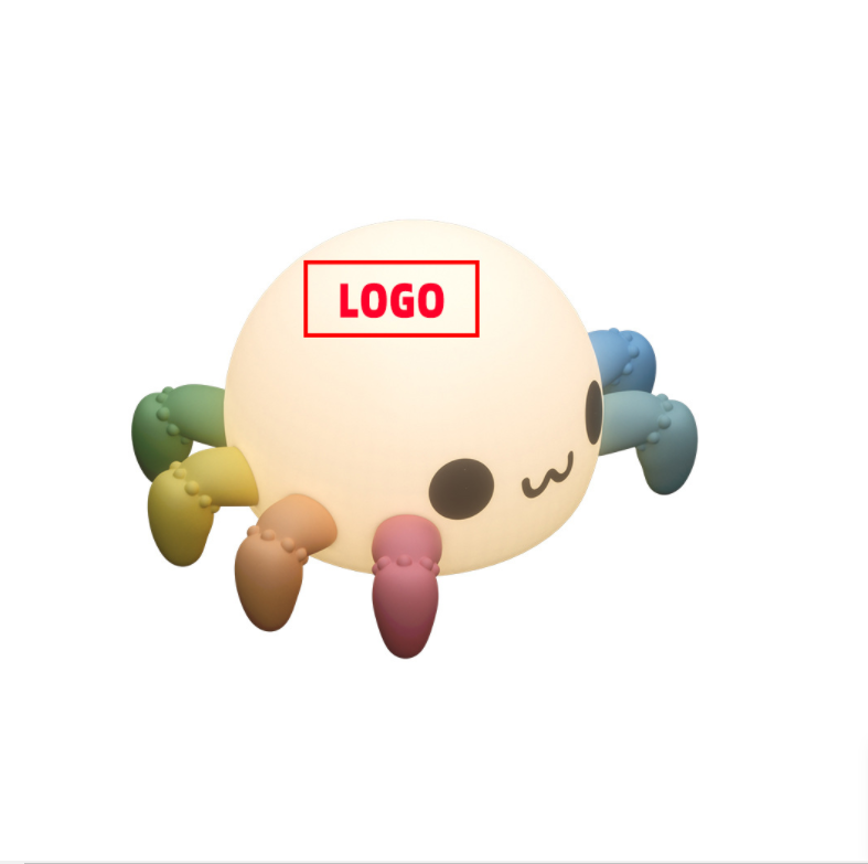 Controle de toque Lâmpada de quarto recarregável de luz LED de silicone para crianças 1