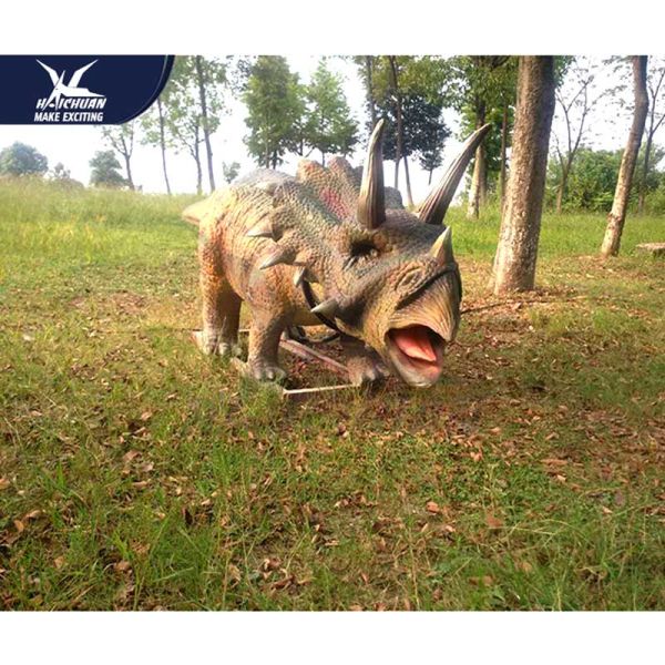 Mechanical Animatronic Outdoor Dinosaur Garden Statue Attractive For Exhibit