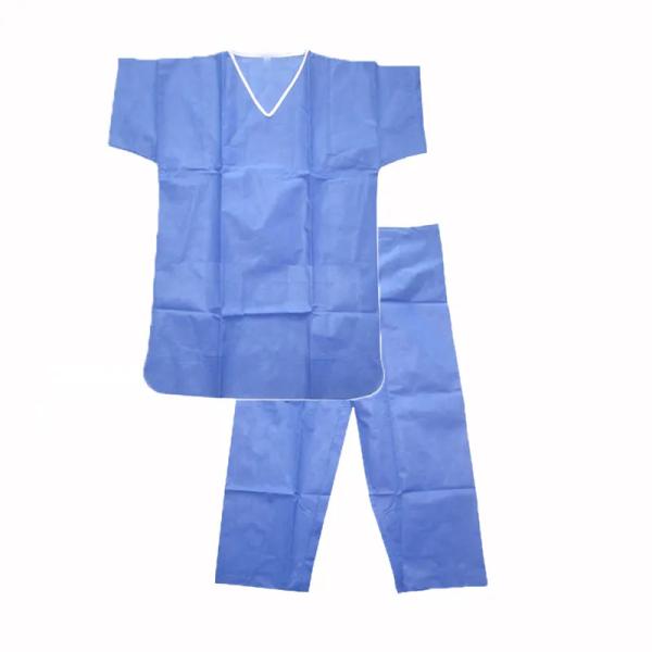 Disposable medical nurse pajamas patient's shirts and pants scrub suit patient gown