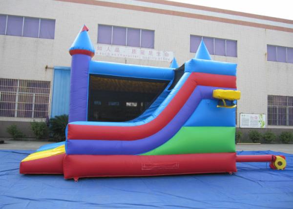 Casa de segurança inflável simples com combinação de castelo inflável clássico slide para crianças acima de 5 anos