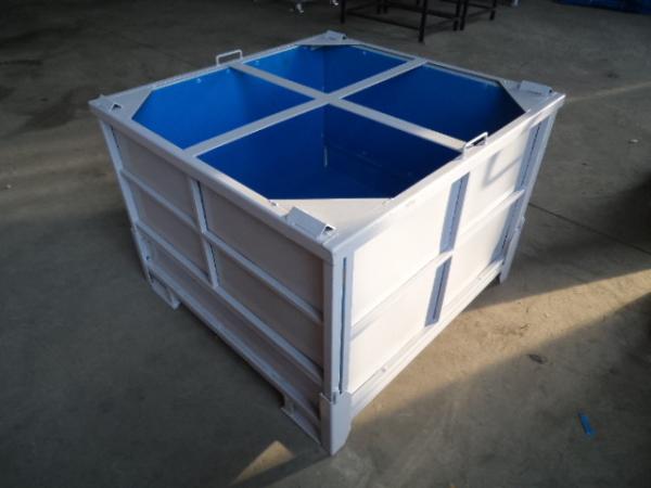 Logistics 1.5T Capacity 1.0mm Steel Folding Pallet Box