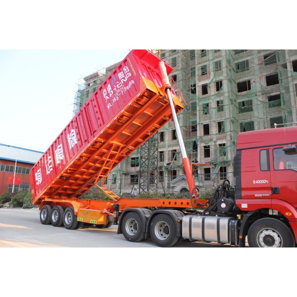 50 тонн 3-осевых саморазрядных перегонных прицепов с гидравлическим цилиндром и HAVY