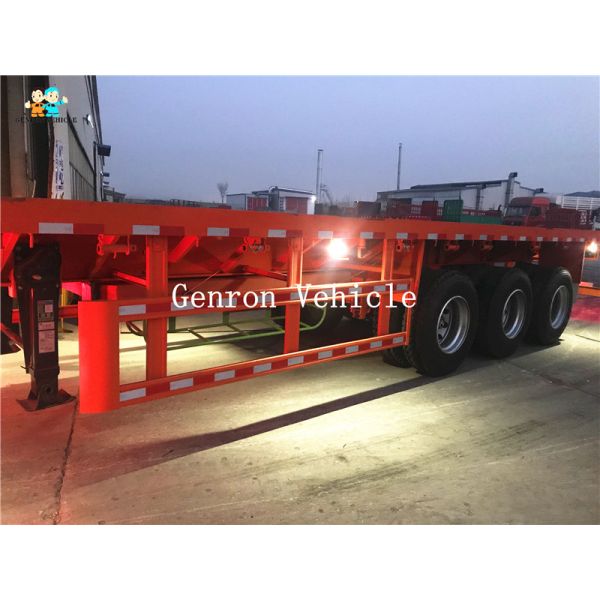3 Axles Mechanical Suspension Flatbed Semi Trailer