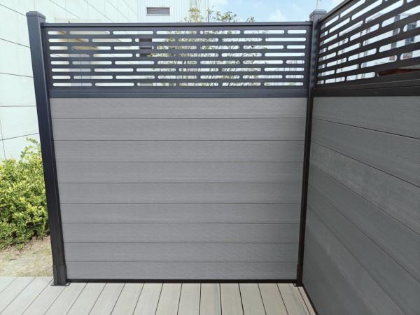 Modern Wood Plastic Composite Fence Privacy Wpc Fence DIY Size