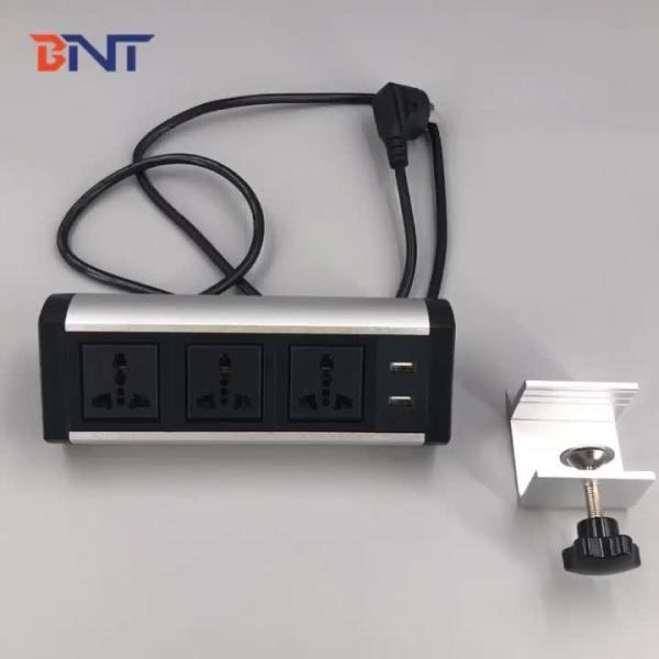 office funiture power and data center/table top desk edge mount universal power socket and usb data charging