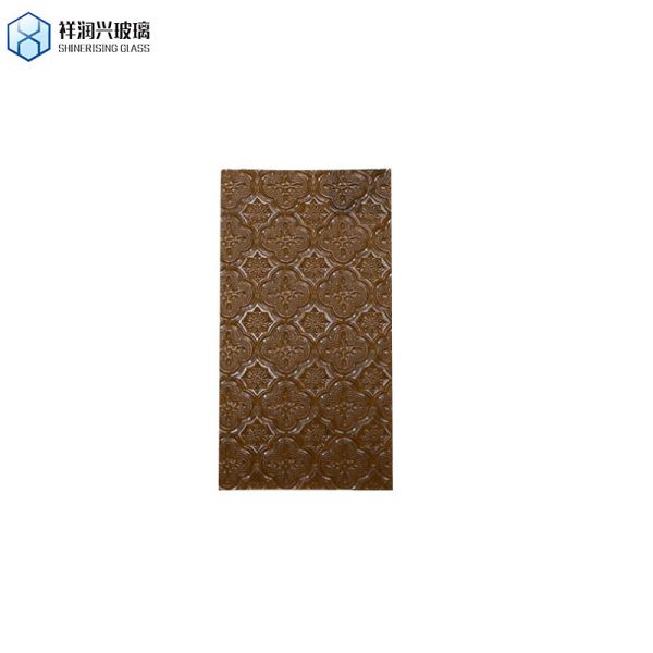Brown Patterned Glass Shinerising 3mm 5mm 1830*2440new Technology Style Glass Embossed Glass