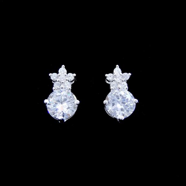 Unique Small Star Earrings Silver 925 Jewelry Shining Stone Elegant Korean Style
