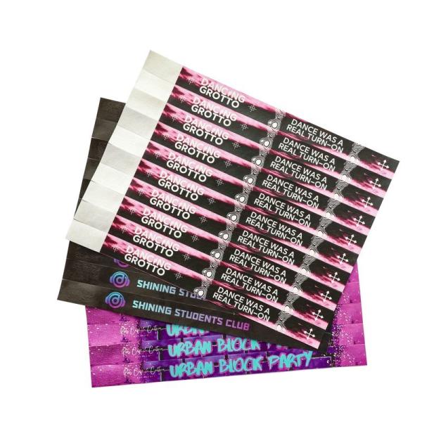 Heat Resistant Custom Tyvek Wristbands Bulk Wristbands for Wedding Event