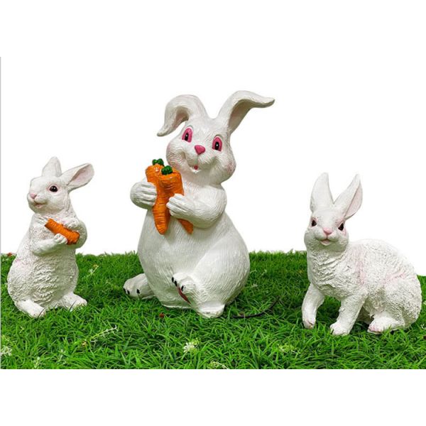 Resin rabbit lights garden landscape lawn lamp park scenic spot cartoon animal grassland beautiful bright lamp